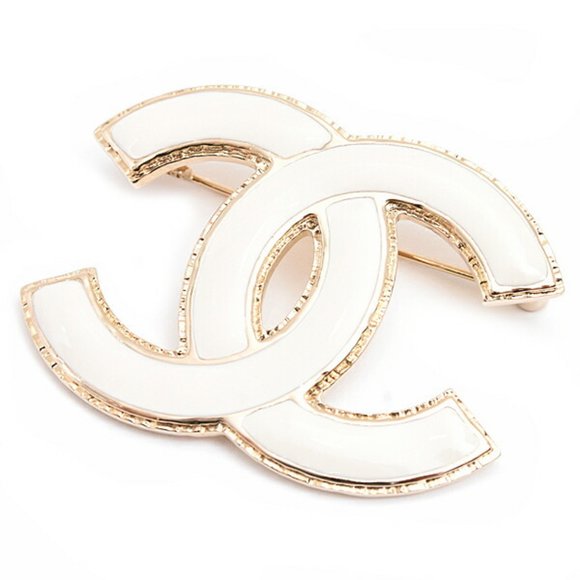 CHANEL Jewelry - CHANEL Gold Logo Brooch